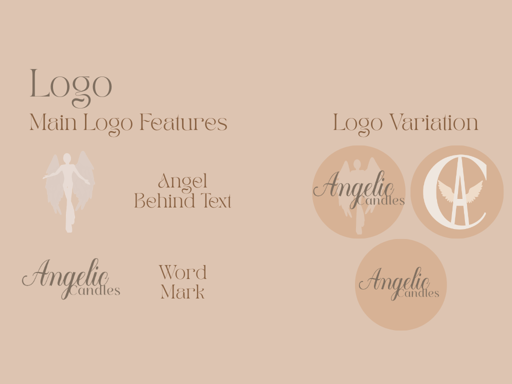 Graphic showing the main features of the logo along with the finalised logo variations
