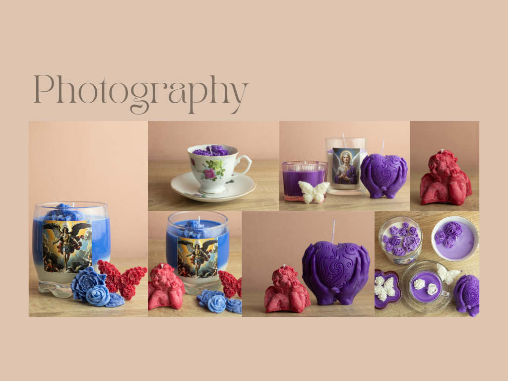 Graphic showing the photography that will be used in future promotion of the brand