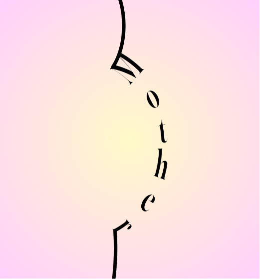An image of the word 'mother' shown as a baby bump