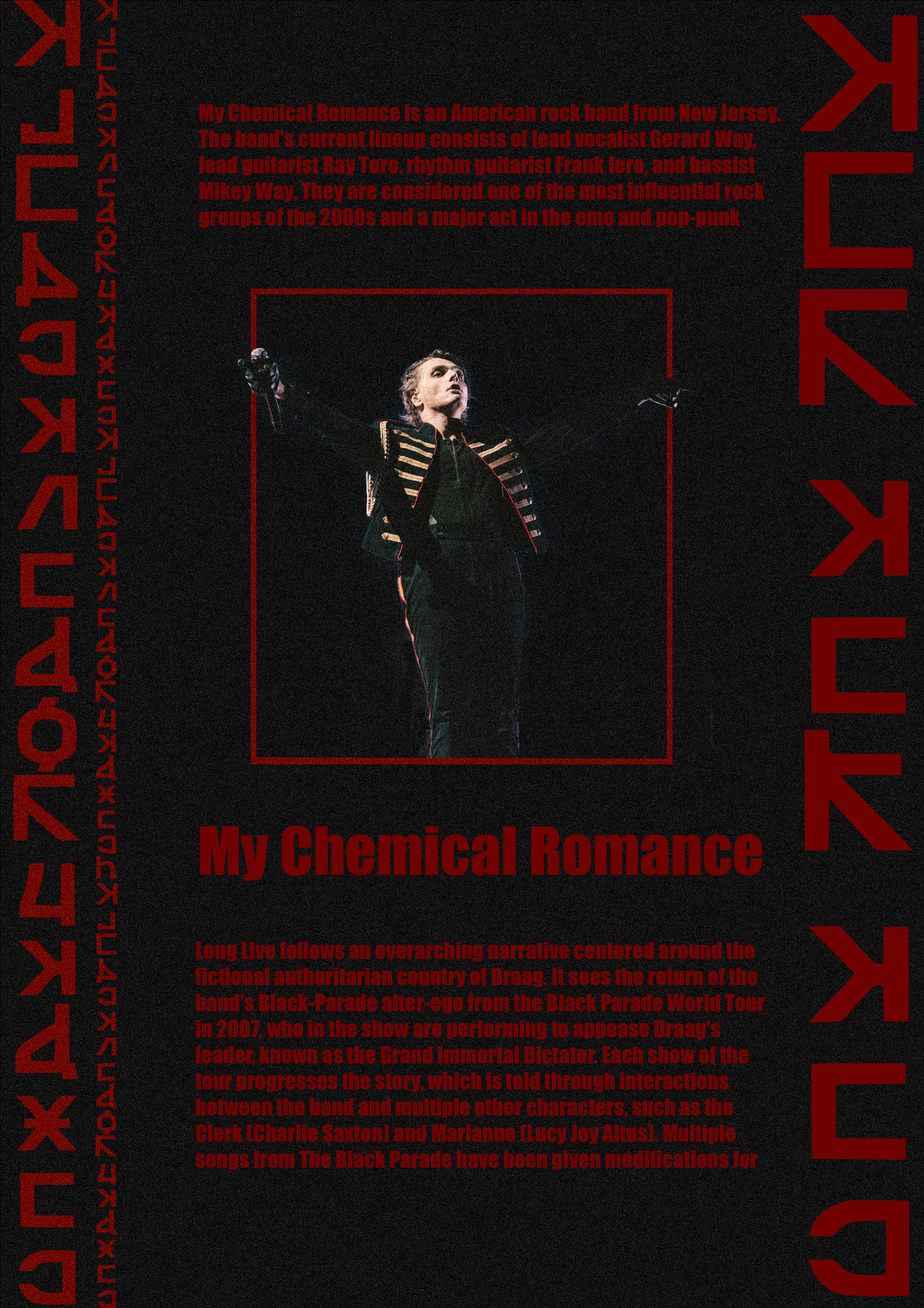 Brutalist Poster of the band My Chemilcal Romance