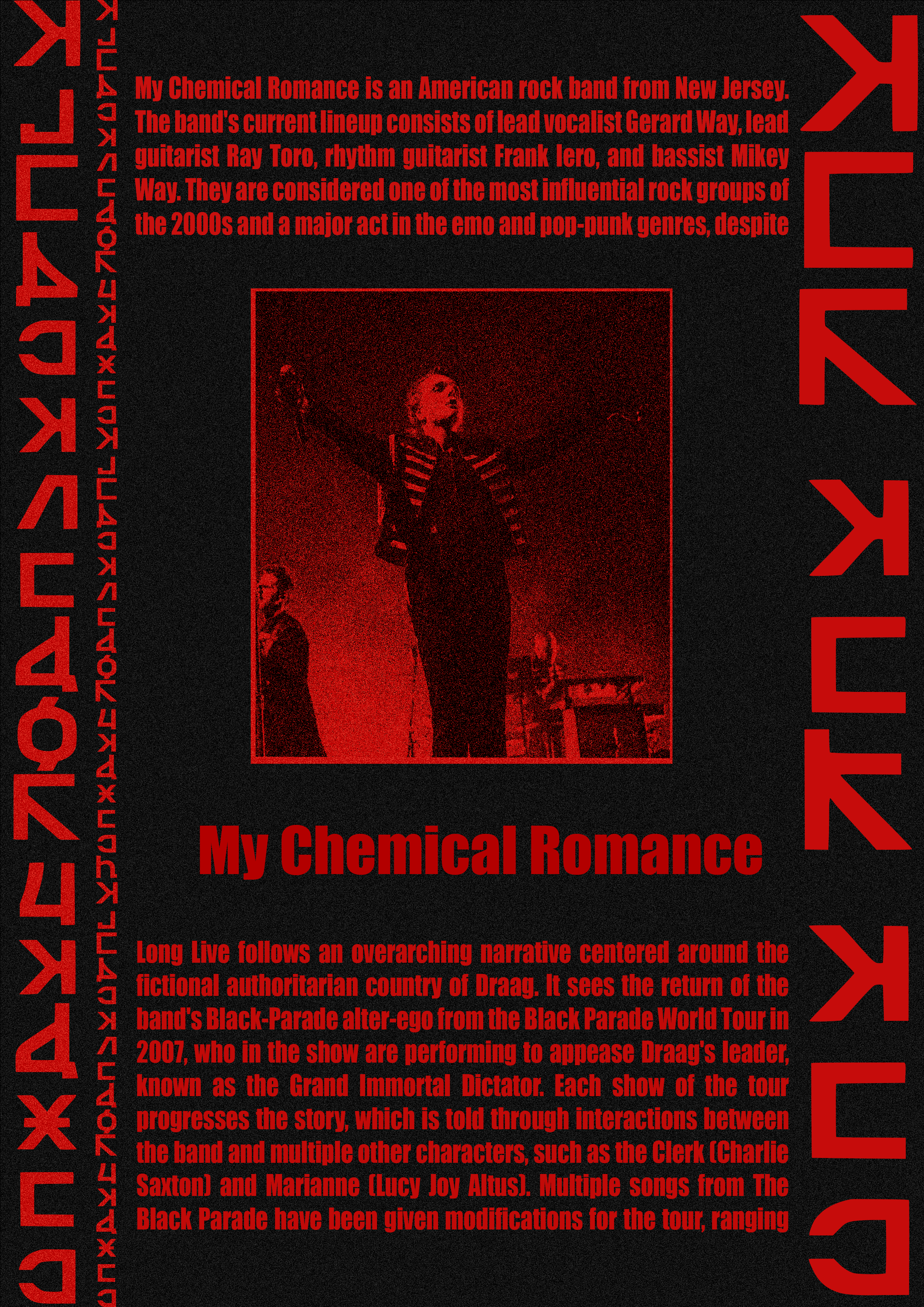 Brutalist Poster of the band My Chemilcal Romance